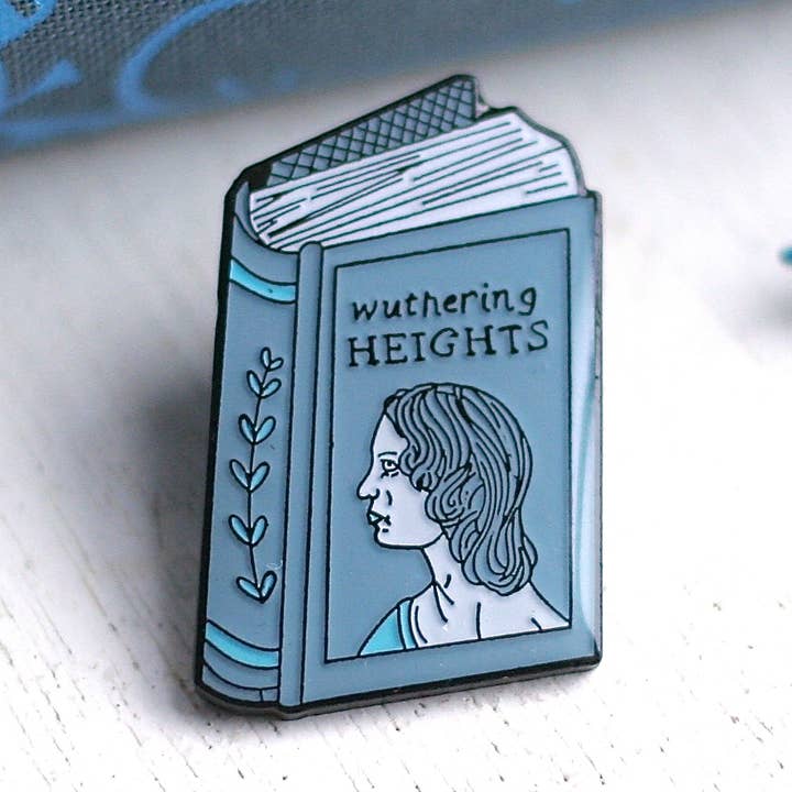 Alfiler esmaltado de Cumbres borrascosas de Emily Bronte para venta al por mayor de Laura Crow Illustration