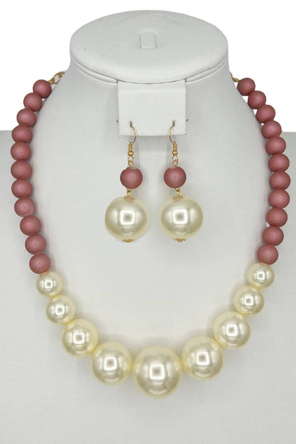 Andrea Bijoux – wholesale Smycken – Bead Pearl Halsband Set7