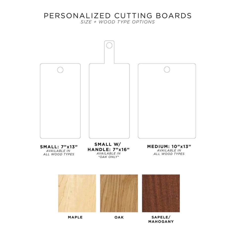 Grainwell - Wholesale Cutting Board - State Floral Cutting Board Center Engravement1