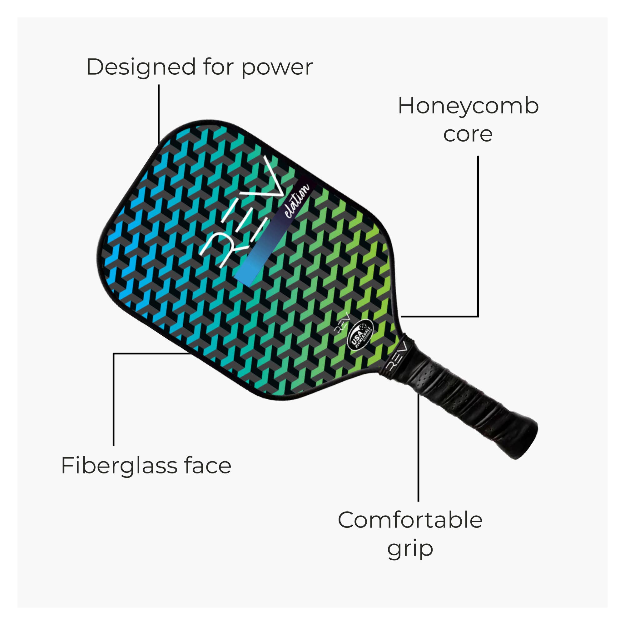 REV Pickleball - Wholesale Sporting Accessories - REV Elation Paddle5