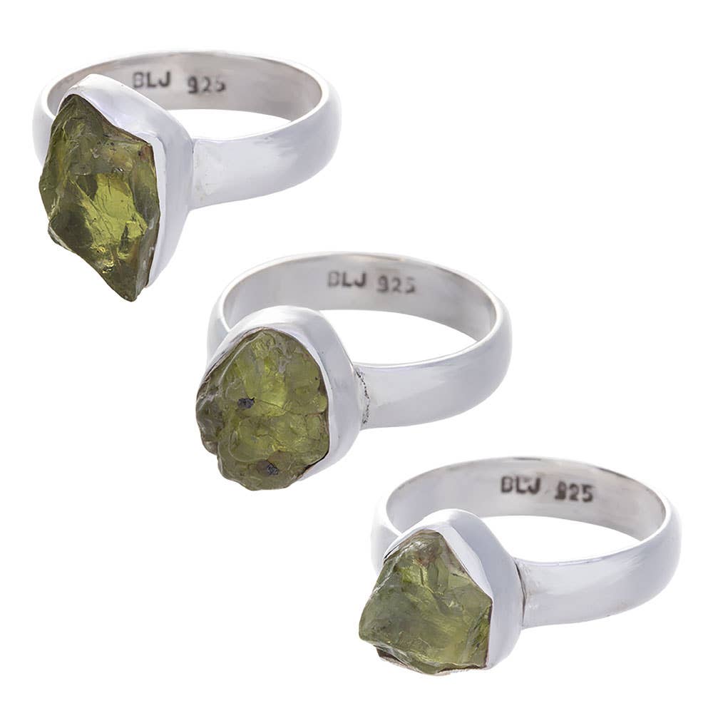 Kheops BLJ Jewelry – wholesale Solitairering – Grov Peridot blandade former Enkel ring0