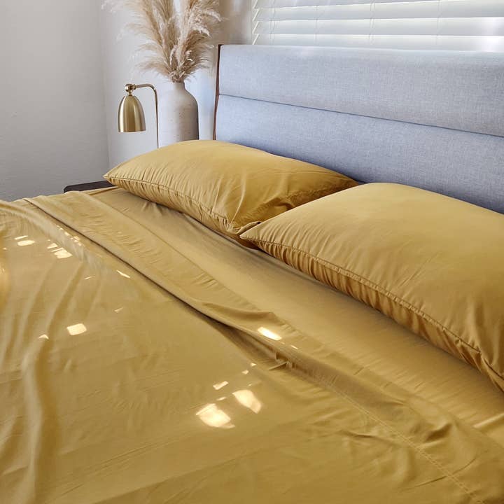 Bamboo Is Better - Wholesale Sheet Set - Copper Infused Bamboo Sheet Set - MUSTARD