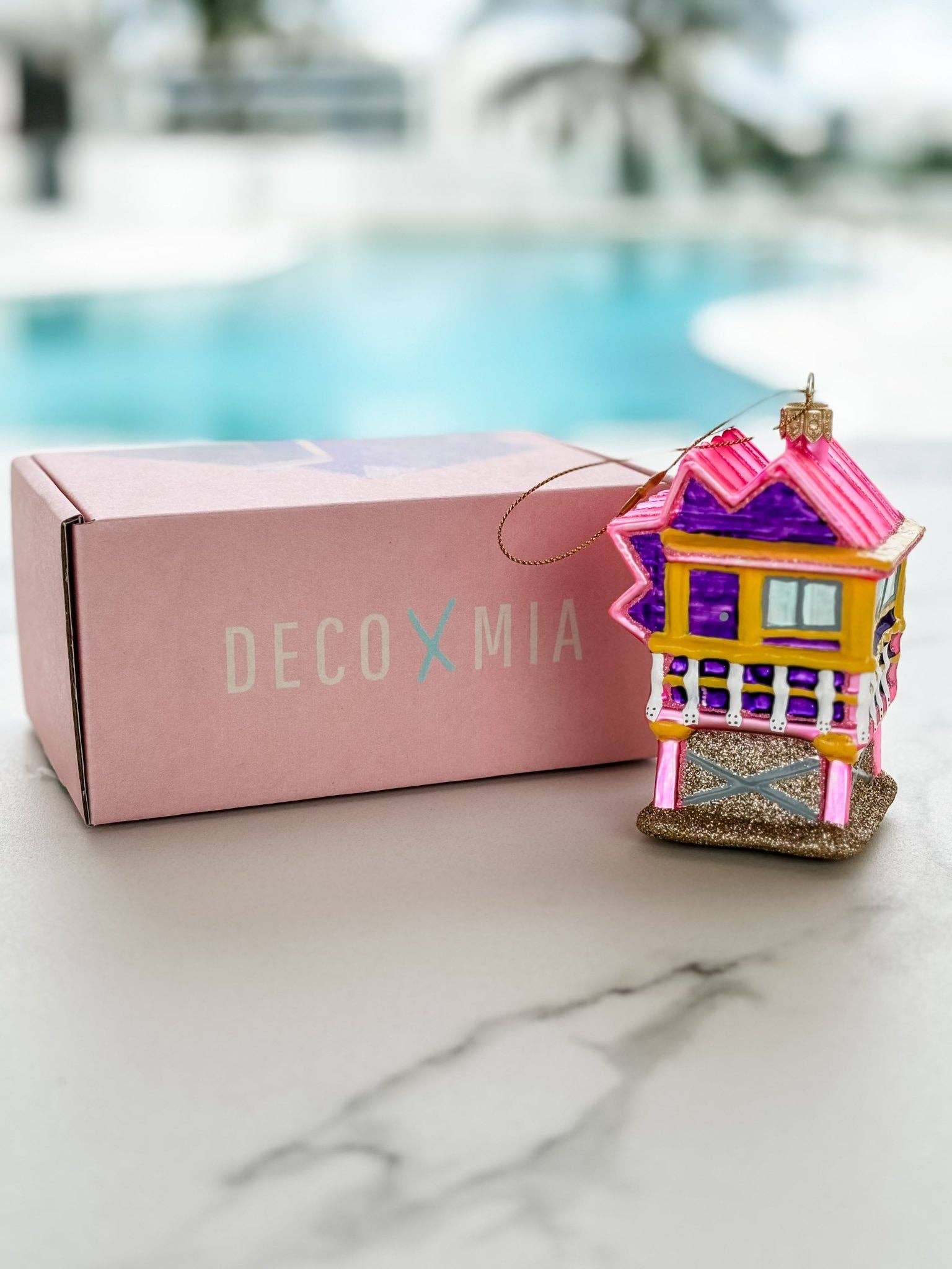 DECO X MIA - Wholesale Ornament - Miami Beach Lifeguard Tower Ornament (Pink)6