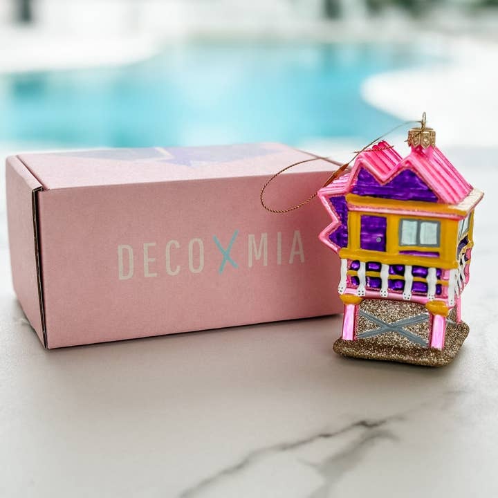 DECO X MIA - Wholesale Ornament - Miami Beach Lifeguard Tower Ornament (Pink)6