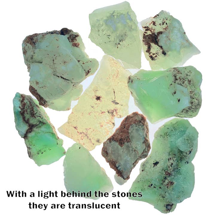 Fantasia Mining - Wholesale Spiritual Stone/Crystal - Rough White Lime Chrysoprase - Indonesia - Raw Stones (1 lb)3