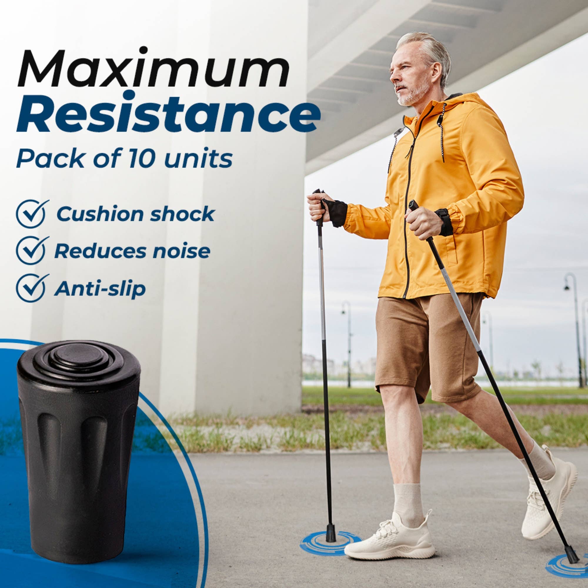 Segorbina BASTONES - Wholesale Sporting Accessories - Rubber grips for universal trekking and hiking pole 12mm1