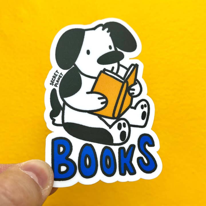 Boeken Hond Vinylsticker voor wholesale door Secret Planet
