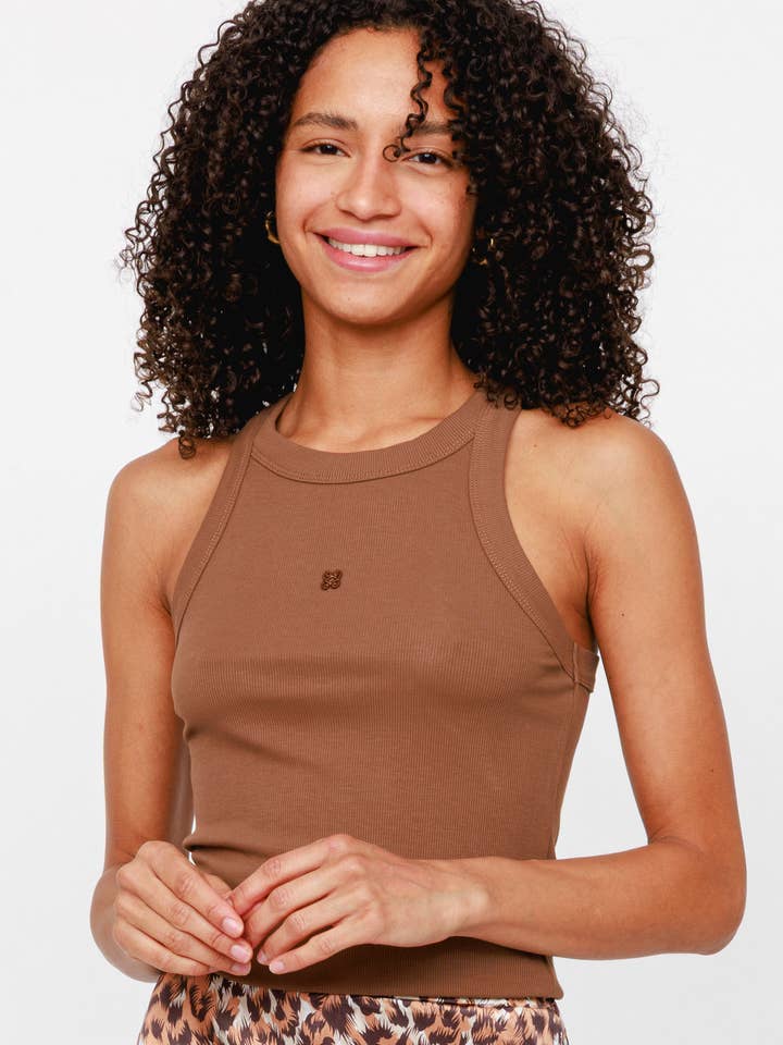 Bomuldstanktop VV Chokolade for engroshandel hos Vannina Vesperini