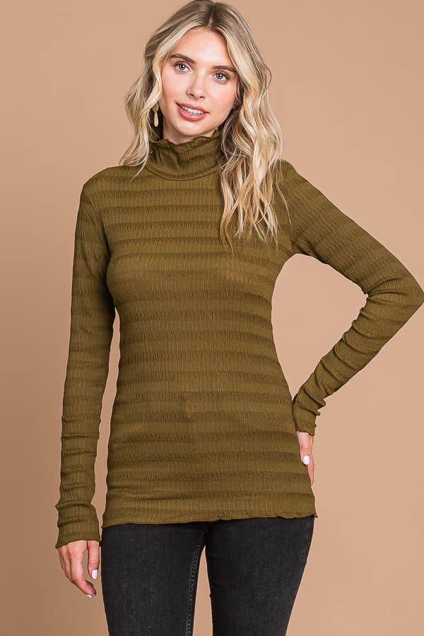 Culture Code - Wholesale Knit Top - Women's - CJT1944L - TURTLE NECK FITTED LSLV TOP8