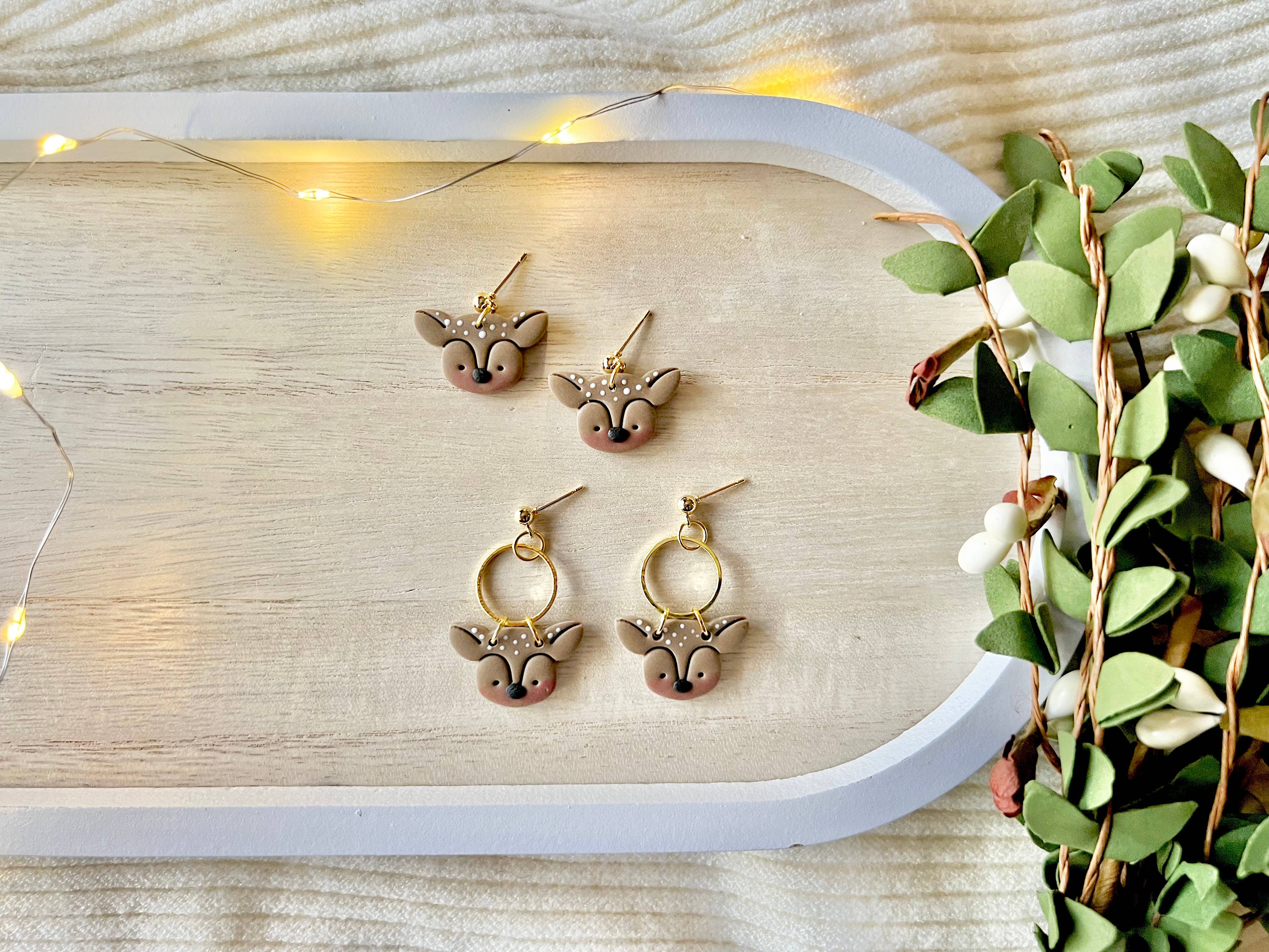 SeizeTheClayJewelry - Wholesale Dangle Earrings - Reindeer Earrings, Deer Clay Earrings4