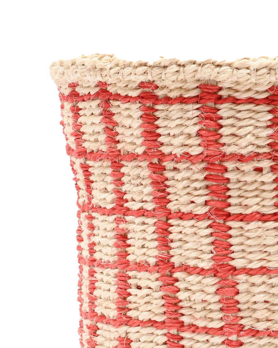 SAHIHI: Red Check Woven Storage Basket | Planter | Toy Basket | Desk Tidy for wholesale on Faire5