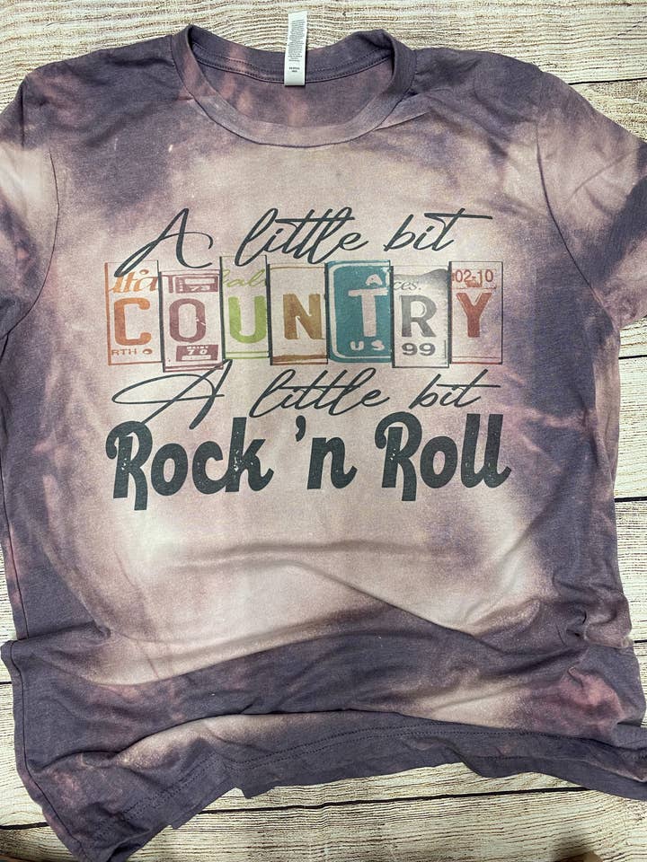 Country Rock N Roll Distressed tee for wholesale by Neat Creations