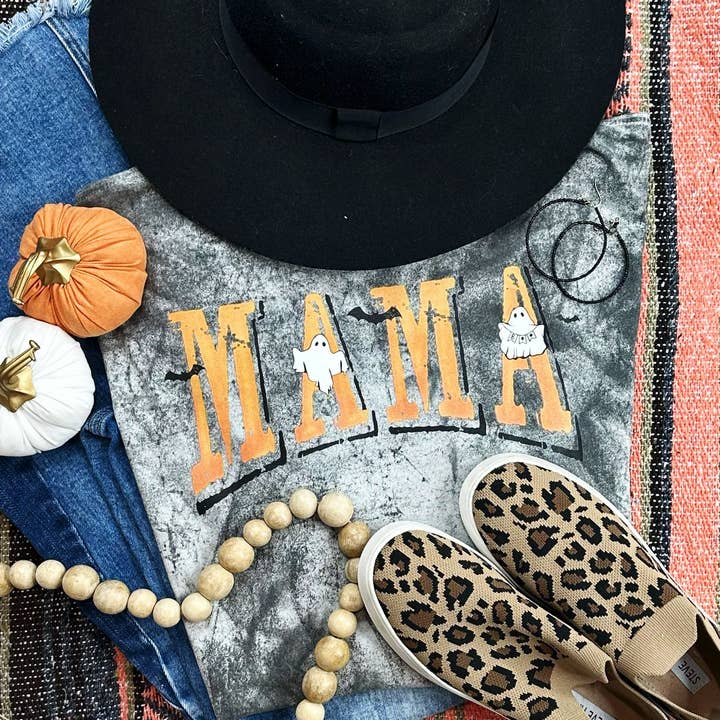 Mama Ghosts Pigmentfärgad T-shirt för wholesale av Trendy Tee Co.