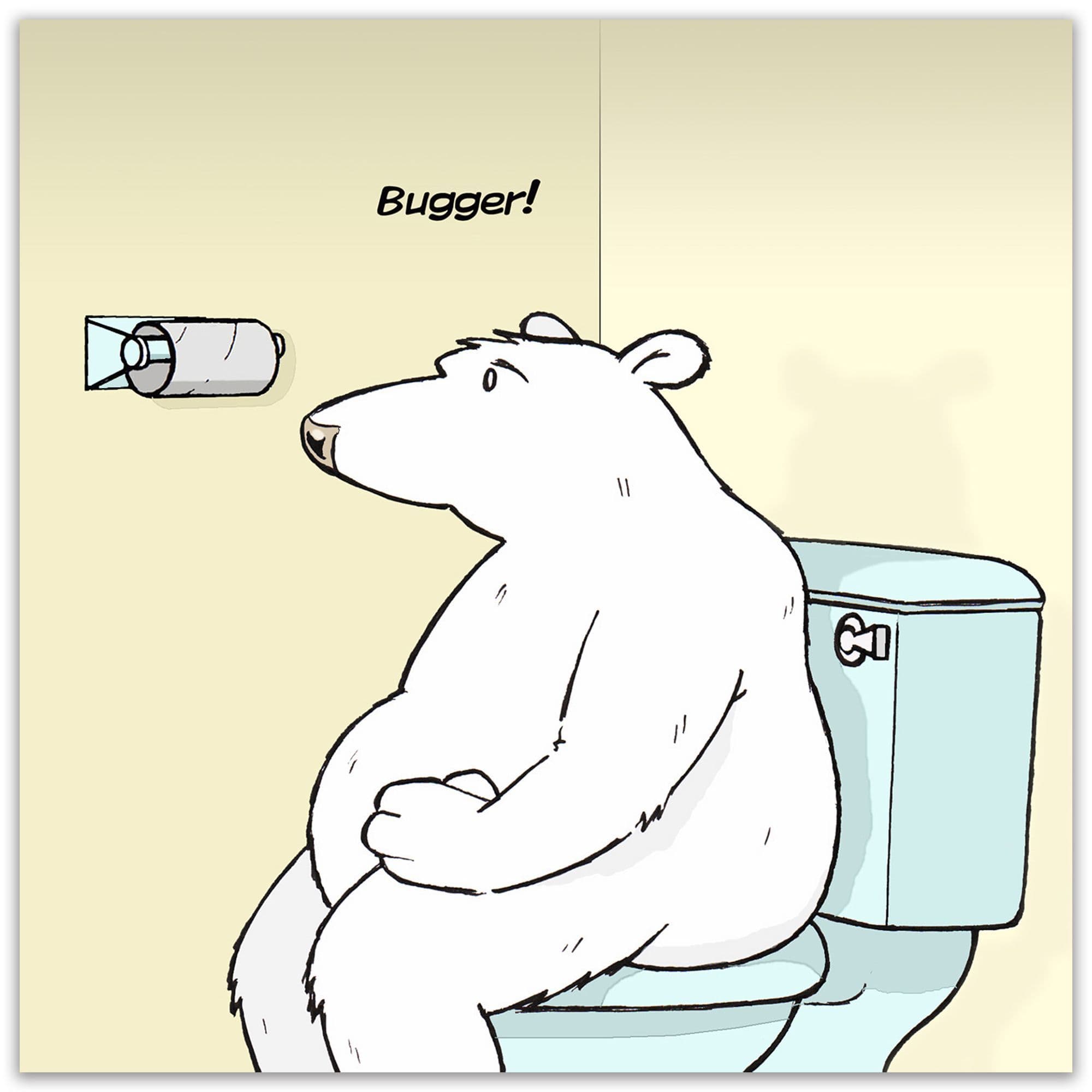 Twizler Ltd – wholesale Everyday greeting card – Toilet Paper Bugger - Funny Card1