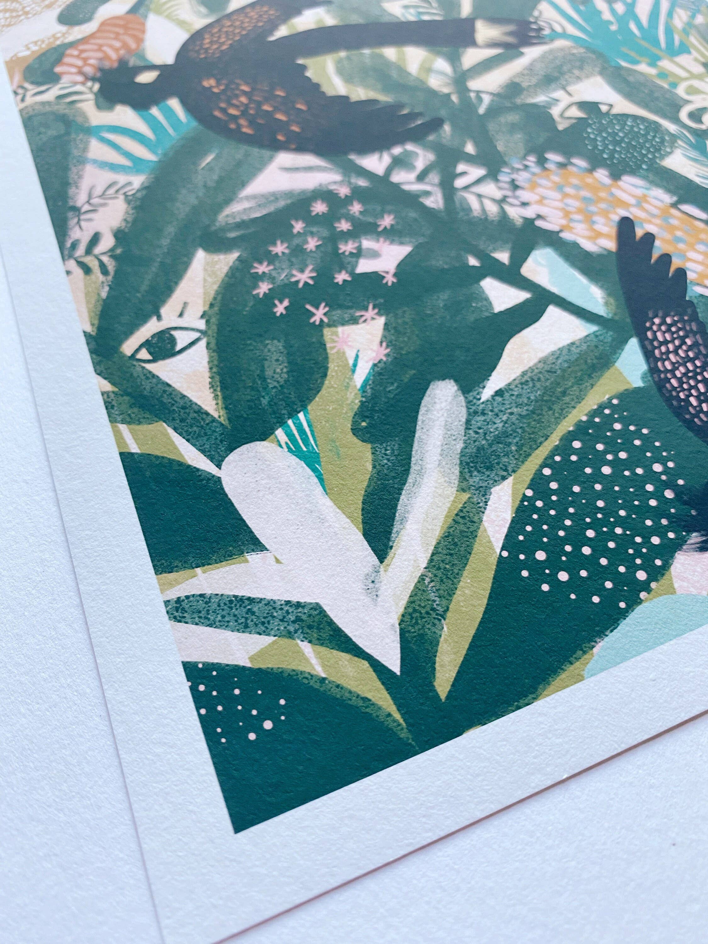 Nat Carroll - Wholesale Art Print - Birds of the Blue Pool — Art Print, Australian Birds2