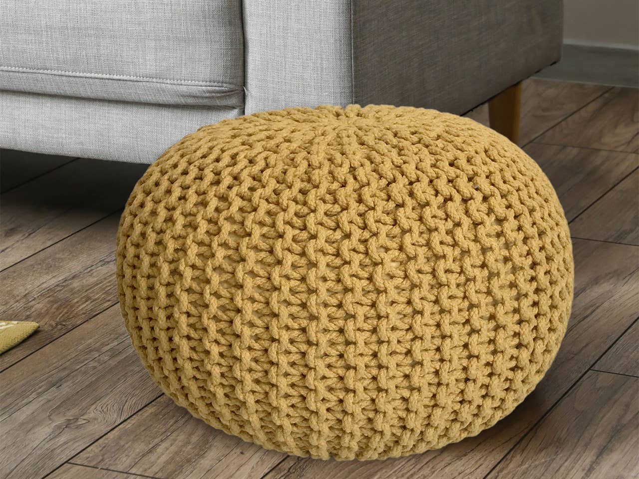 Voglrieder - Wholesale Pouf - Pouf, diameter 55 cm, knitted stool, pouf, pouf, floor cushion, large80