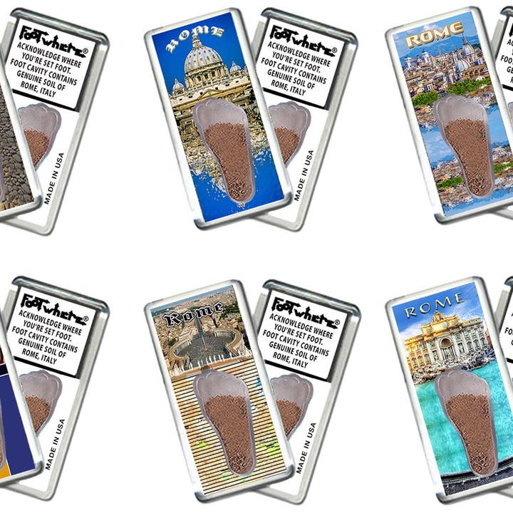 Rom FootWhere® Souvenirmagnet. 72 stycken/6 olika stilar. för wholesale av FootWhere- USA Group, Inc.