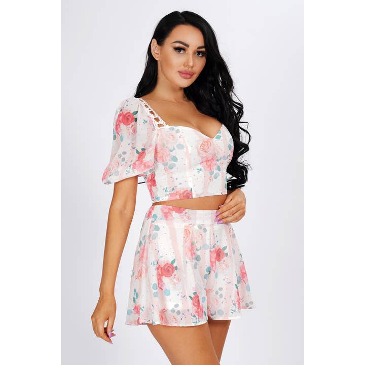 Blomsterprintet kort sæt for engroshandel hos Chicways