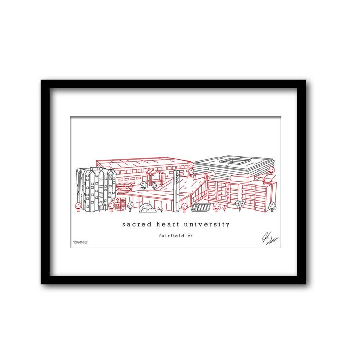 Sacred Heart University Minimalistisk Väggdekor Connecticut för wholesale av Townsville Art
