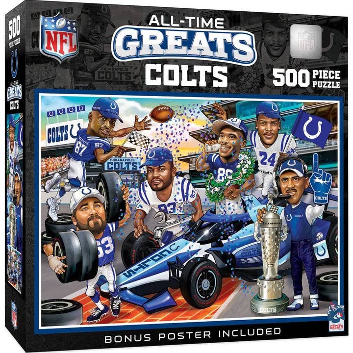 Indianapolis Colts - All Time Greats 500 Piece Jigsaw Puzzle for wholesale by Masterpieces Puzzles