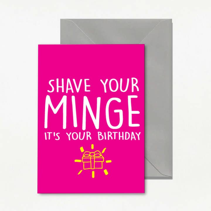 Funny Shave your minge fødselsdagskort for engroshandel hos Cheeky Chops Cards & Wanky Candles