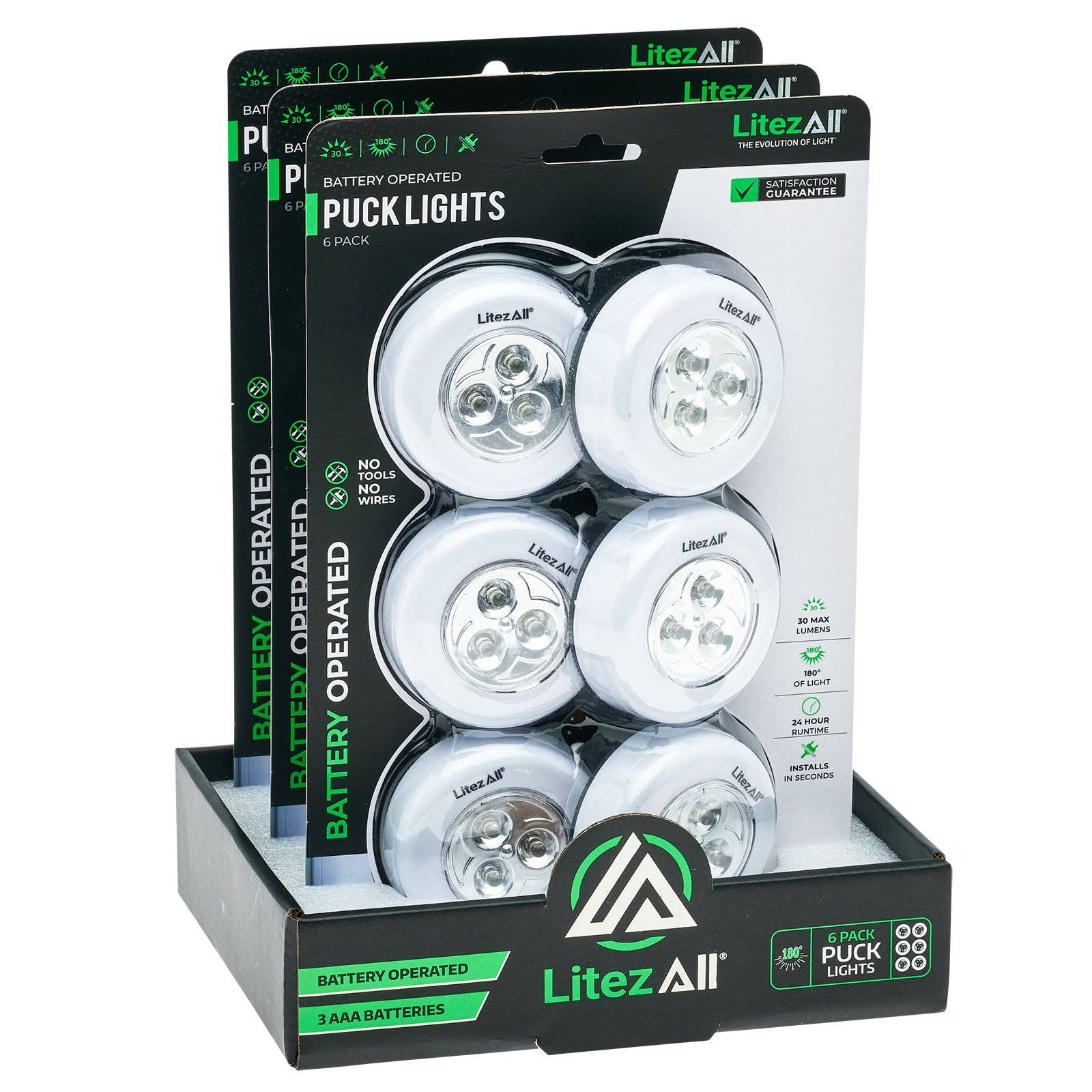 LitezAll - Wholesale Accent/Desk Lamp - LitezAll LED Puck Light 6 Pack25