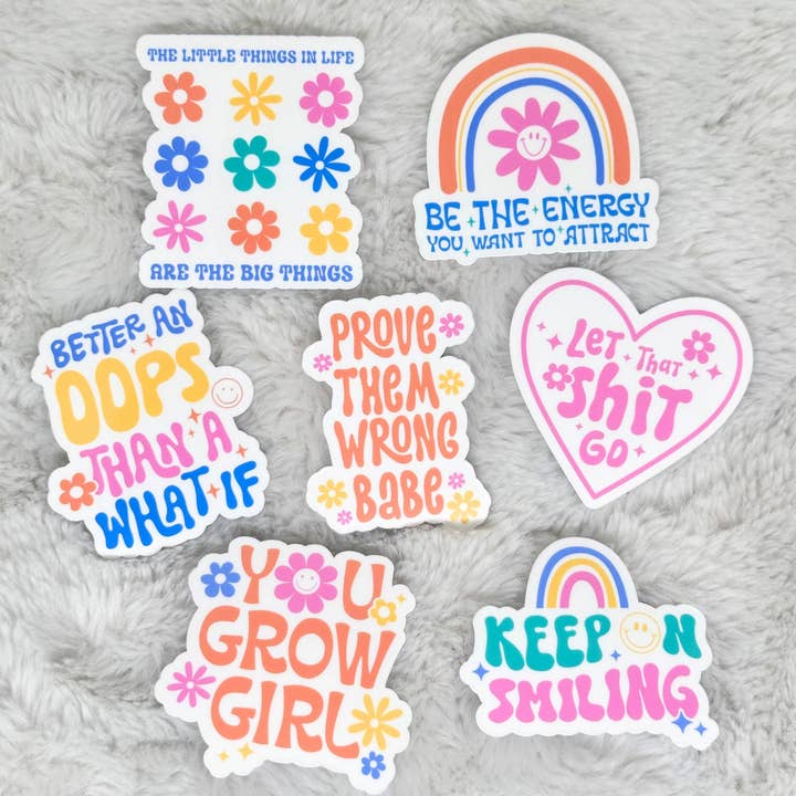 You Grow Girl Mental Health Sticker Pack for wholesale by Made Groovy Store