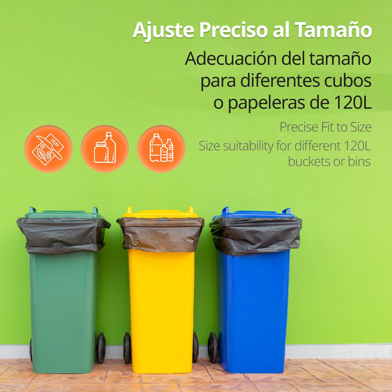 MEDEL OFFICE - Wholesale Rubbish can/Rubbish bin - Heavy Duty Rubbish Bags 85x105cm 120L Pack of 102