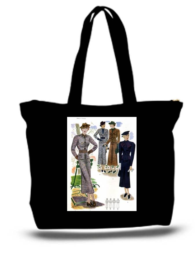 BMS BIZ - Wholesale Tote Bag - Women's - Women’s Clothing Patterns Fashions 1931 Large Tote Grocery0