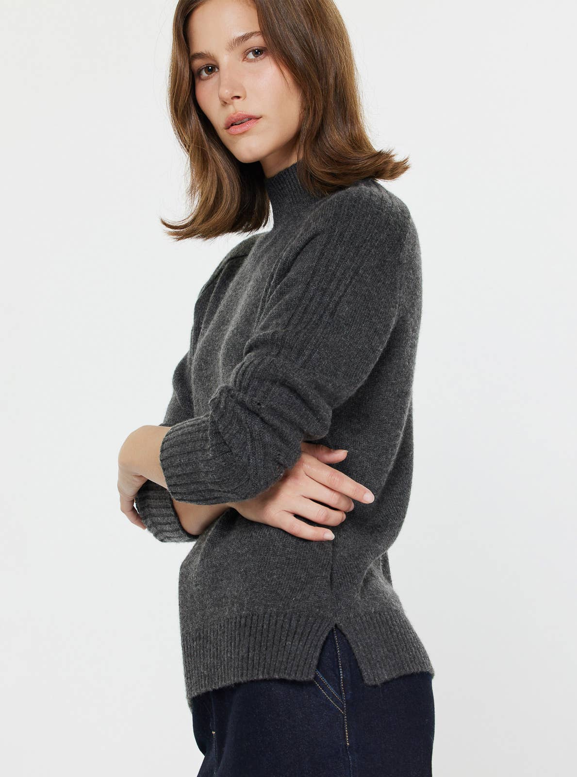 Current Air - Wholesale Knit Sweater - Women's - Cashmere Blend Turtleneck Sweater 1