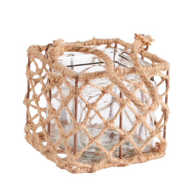 Factory Direct Craft - Wholesale Decorative Tabletop Object - Rustic Natural Jute Candle Holder3
