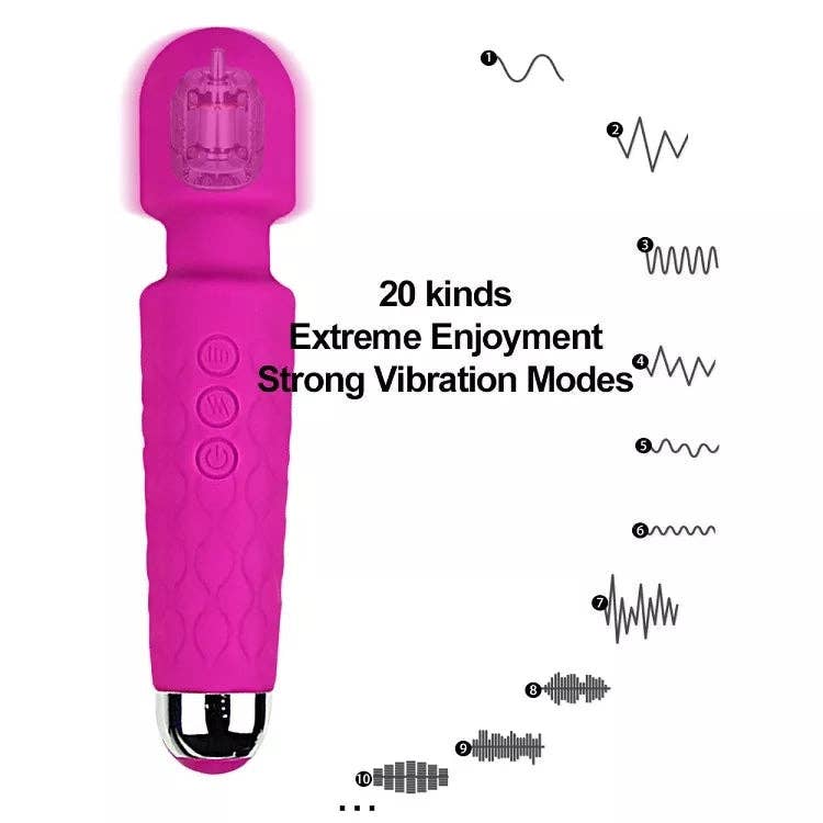 Mix Match Colors 20 Speed Waterproof Wand Vibrator for Women Massage Toy for wholesale on Faire8