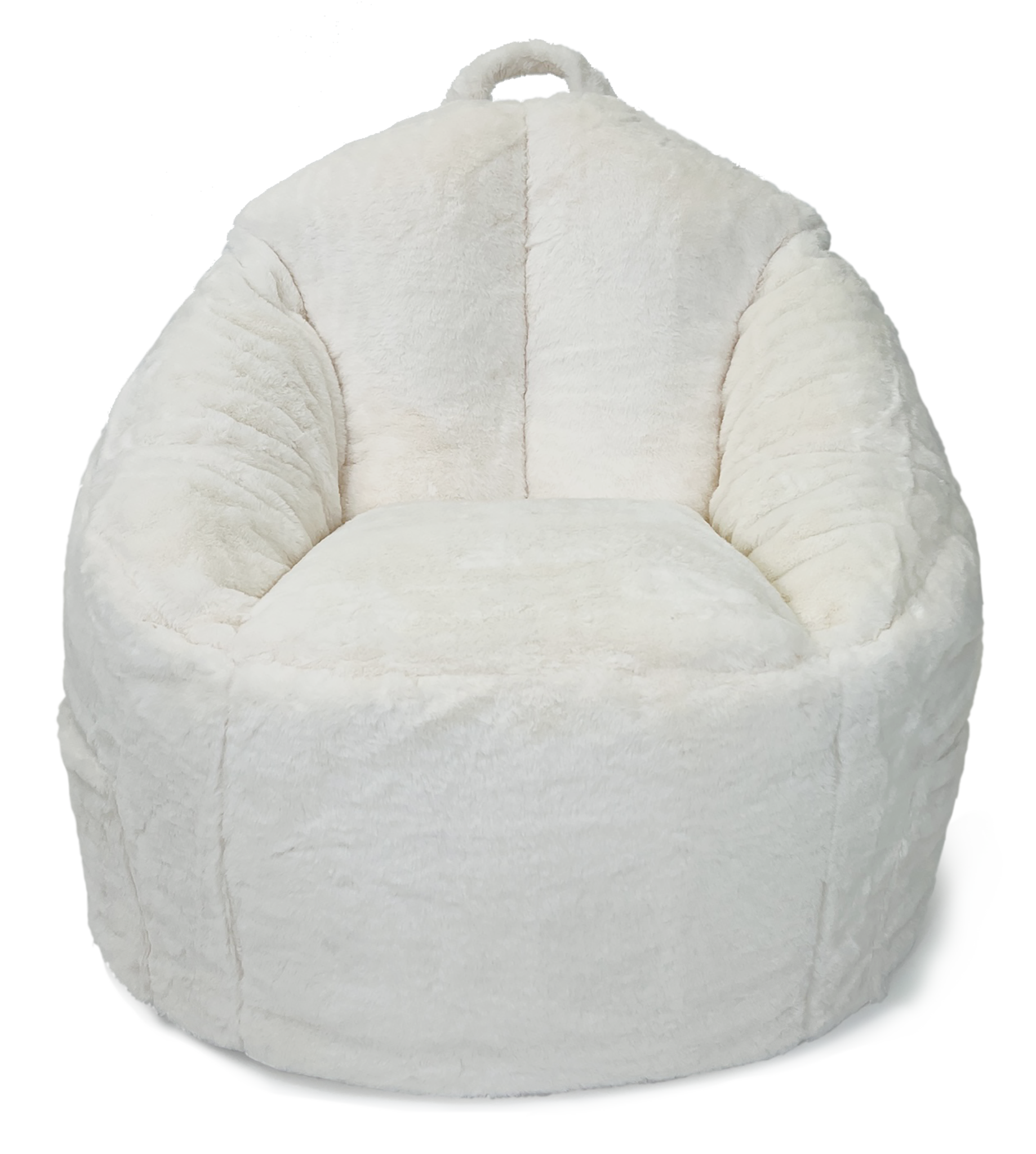 Mimish - Wholesale Stoel - Mimish Campus Ronde Zitzak in Imitatiekonijnenvacht - Kokosnoot0