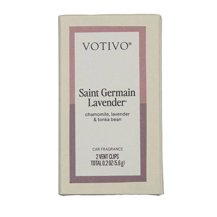 Votivo - Wholesale Car Freshener - Unisex - Saint Germain Lavender Car Fragrance - 6 Pack