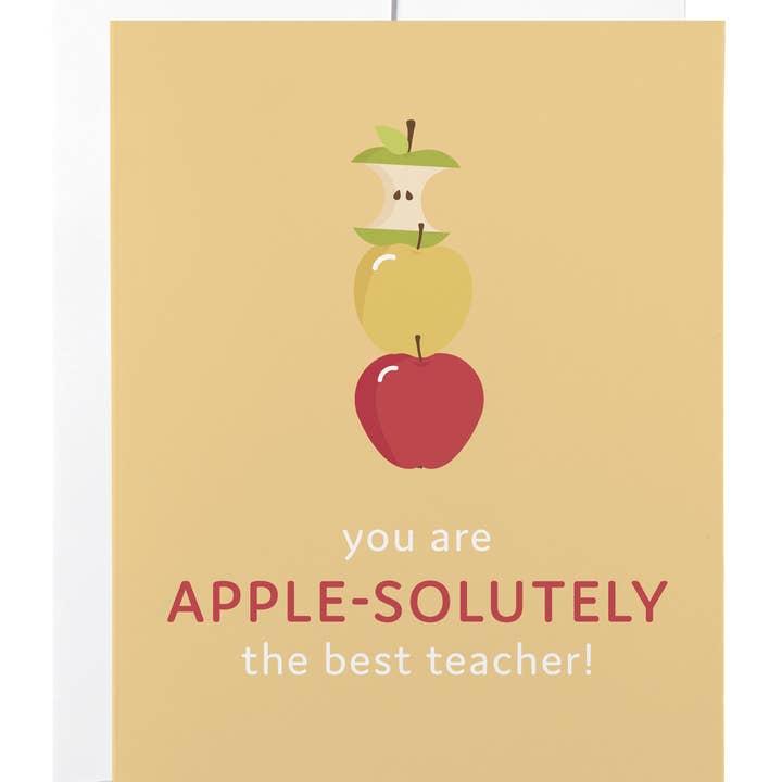 Pomme-solutely Enseignant Carte - Classy Kids pour la vente par Classy Cards Creative