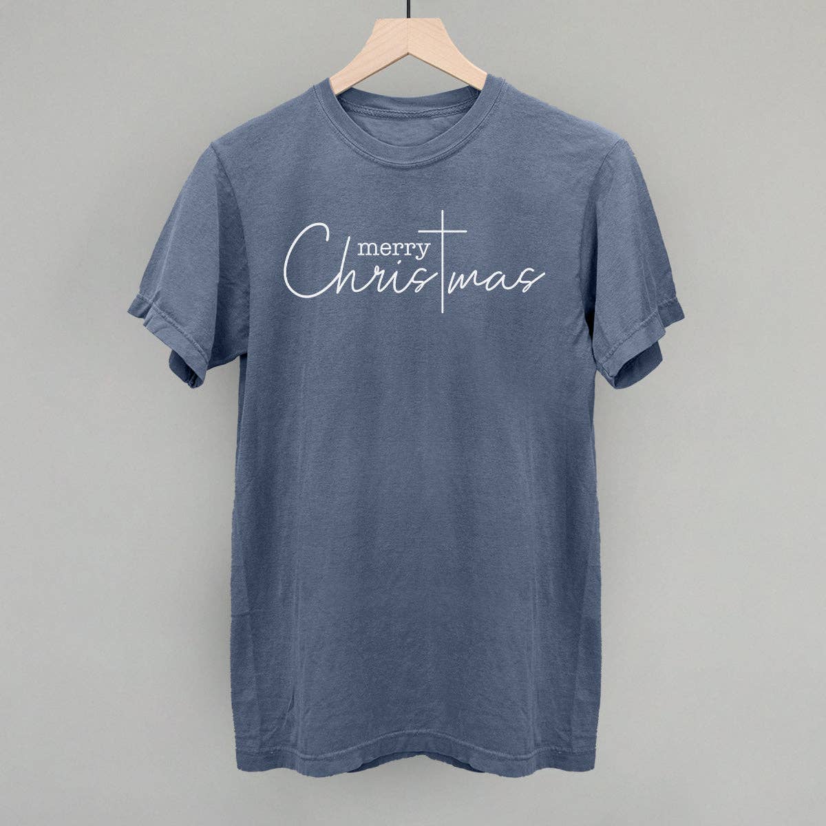 Ivy + Cloth - Wholesale Screen Printed T-Shirt - Women's - Merry Christmas Cross1