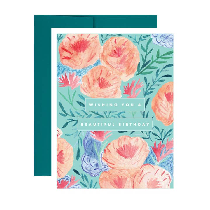 Carte d'anniversaire Pivoine pour la vente par Stately Made