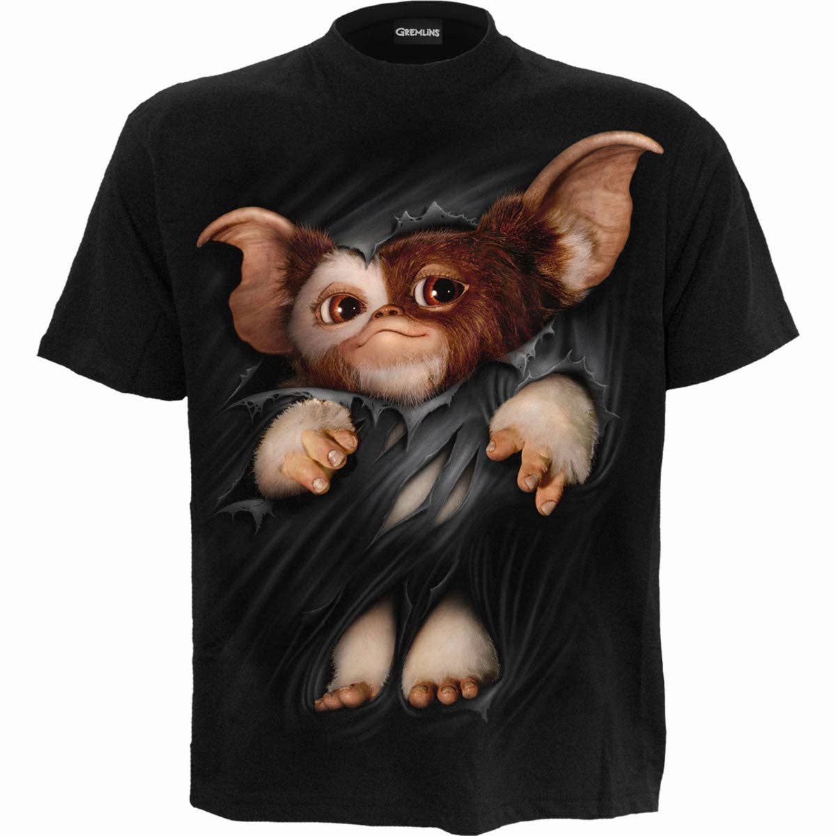 Spiral - Wholesale T-Shirt (Graphic) - Unisex - GREMLINS - GIZMO - Front Print T-Shirt Black0