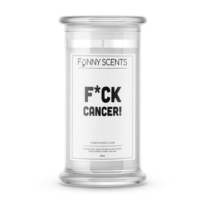 ¡Al carajo con cáncer! Velas divertidas para venta al por mayor de JewelryCandles.com