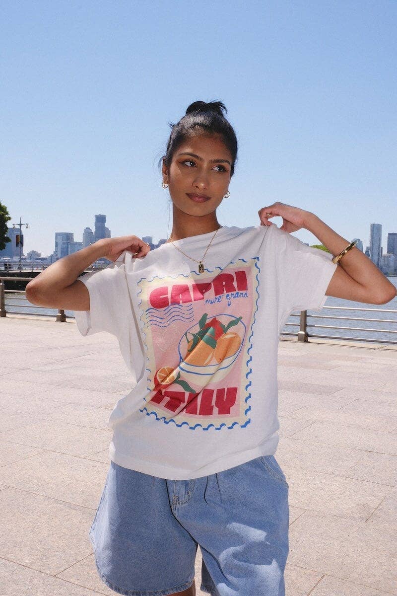 Mure and Grand - Wholesale Screen Printed T-Shirt - Women's - Capri Italy Graphic T-Shirt3