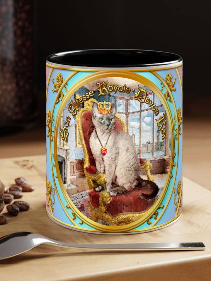 MUG Chat - DEVON REX - Kollek. "Hans Kongelige Højhed" for engroshandel hos Miss Iz