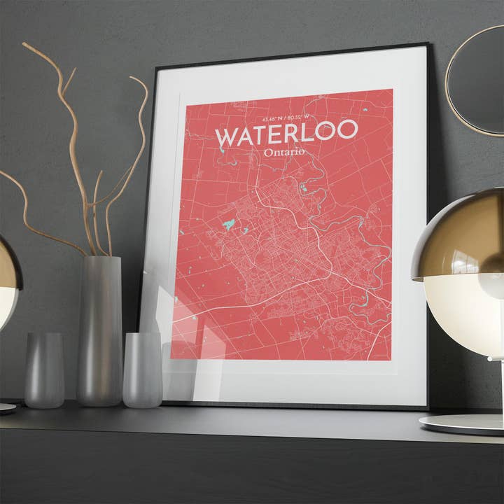 OurPoster.com - Wholesale Poster - Waterloo City Map Poster191
