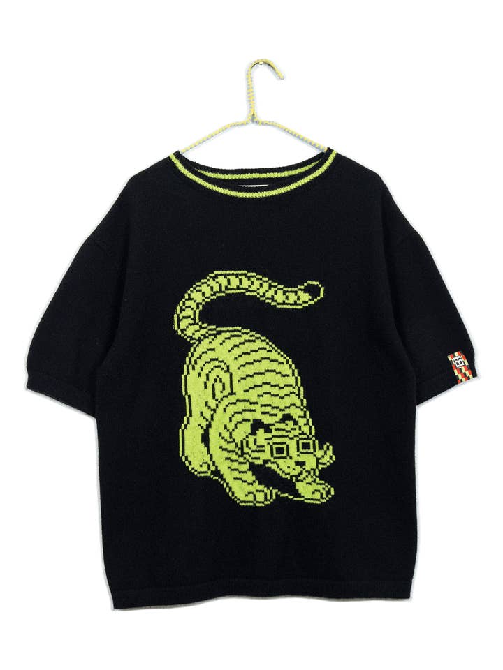 T-shirt Pounce // Encre/Citron vert pour la vente par Tigerbob