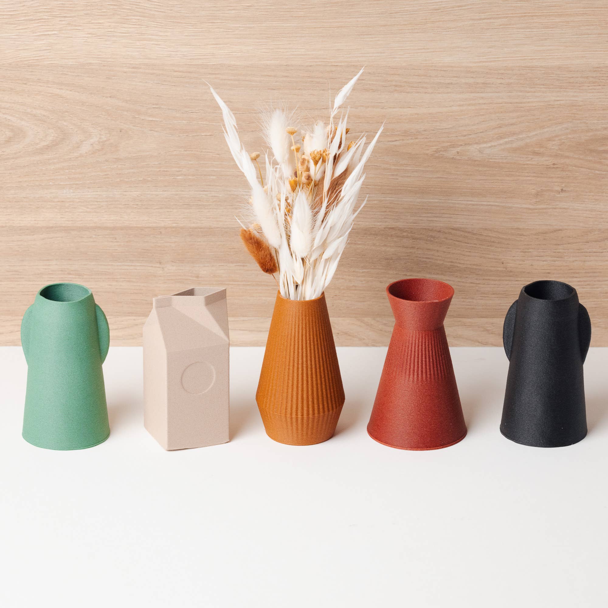 Copo Design - Venta al por mayor Floreros - Set de mini jarrones de base de madera sin plástico6