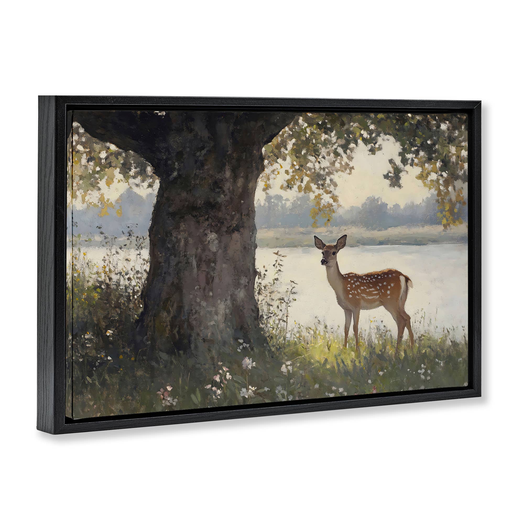 Stupell Industries - Wholesale Wall Sign - Spotted Doe by Lake - Framed Wall Art19