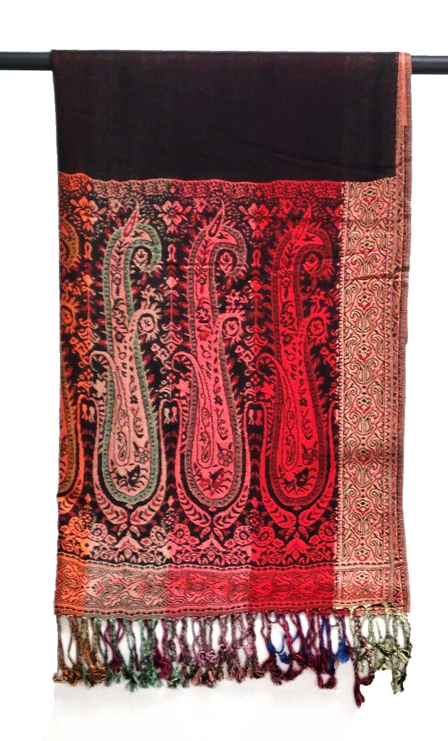 SERENITA - Wholesale Scarf - Women's - 6 Pack Pashmina Paisley Section Rainbow Shawl Wraps Assorted6