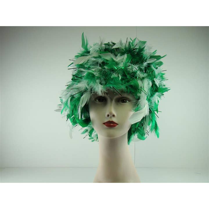 Mardi Gras Creations - Wholesale Wig/Hair Piece - Multicolor Feather Wig2