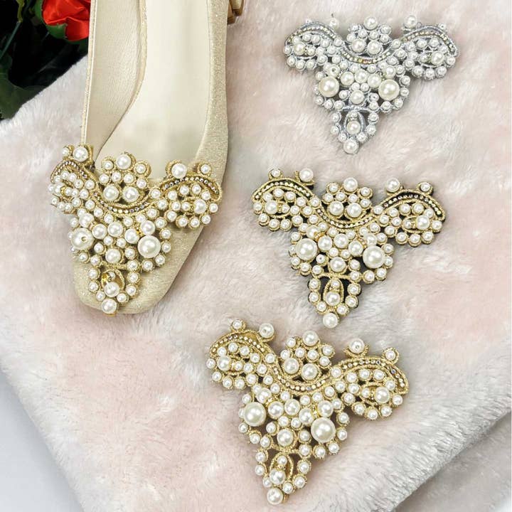 Acessórios de sapatos com laço Acessórios de sapatos com strass por atacado de eitairs art gifts