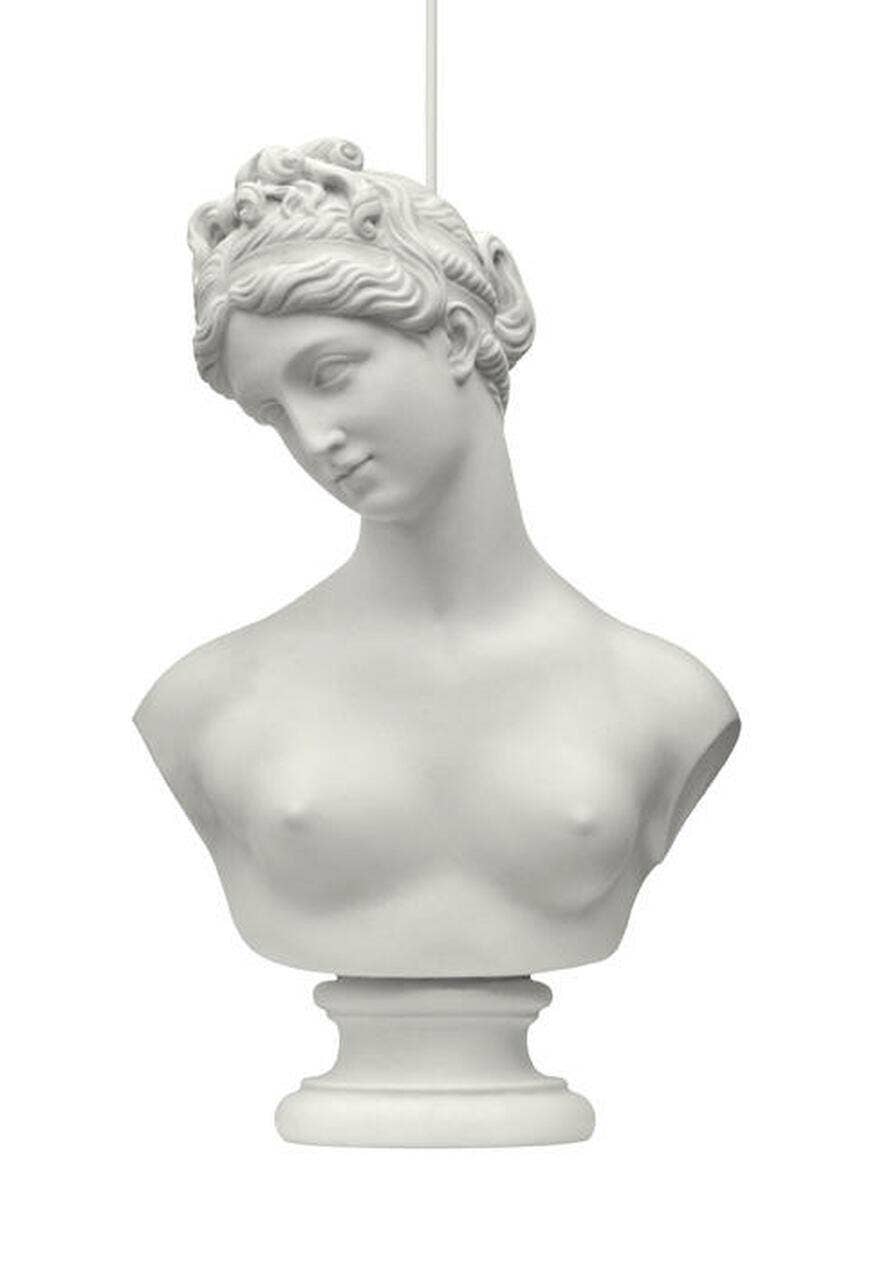 Mineheart - Wholesale Chandelier/Hanging Light - Classical Stone Cast Bust 'Muse' Statue Lamp2
