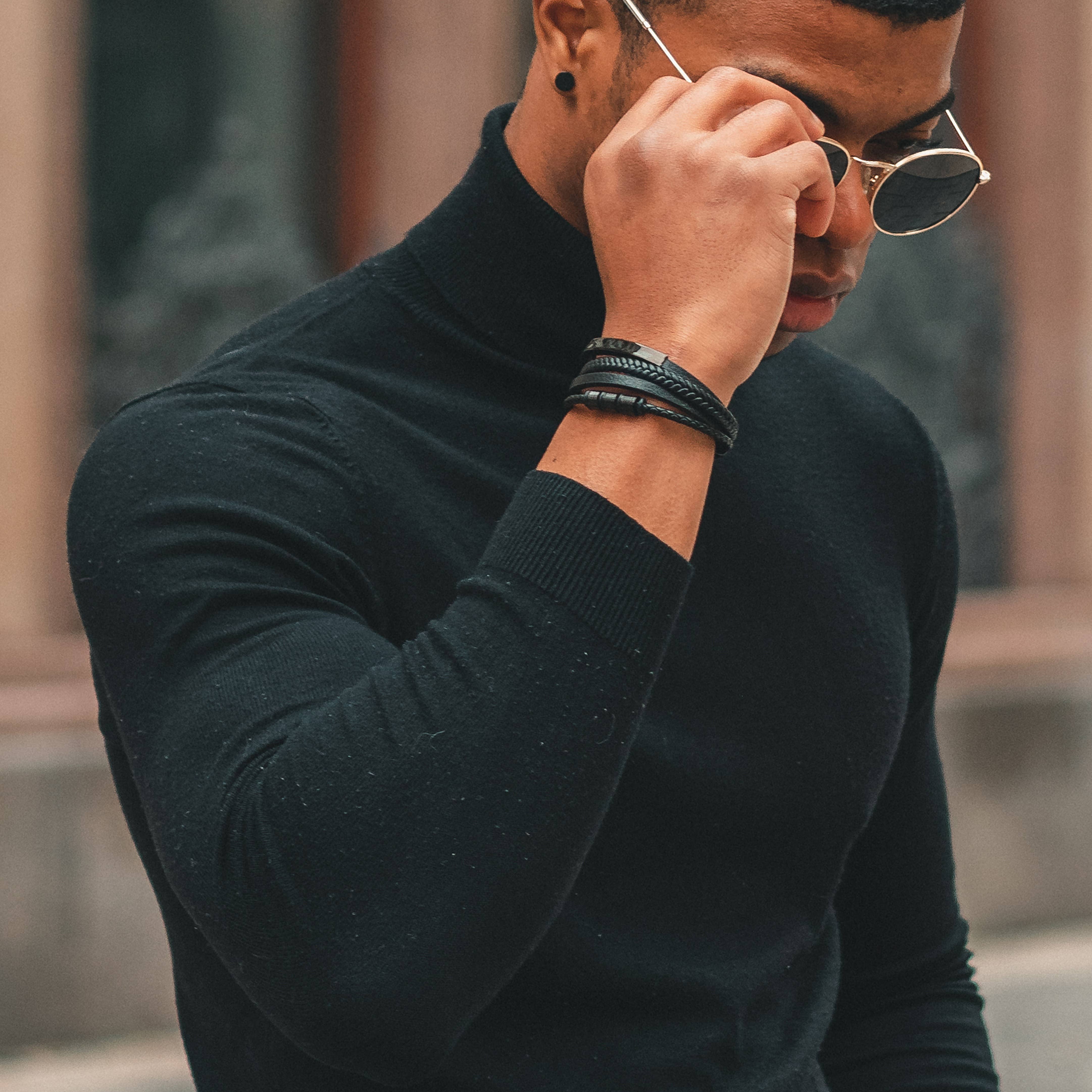 SERASAR - Wholesale Woven/Braided Bracelet - “Brave” leather bracelet16